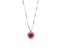 Collier Promesse Femme in Or blanc Rubino 0.50 Ct PNCR55 - PNCR55
